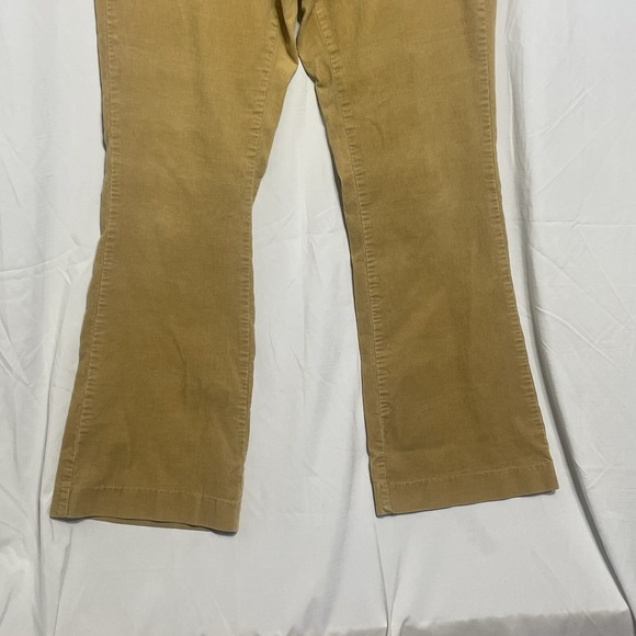 OLD NAVY Pants Women Sz 12 Corduroy Front Zip Pockets Stretch Retro Mustard - Picture 5 of 11